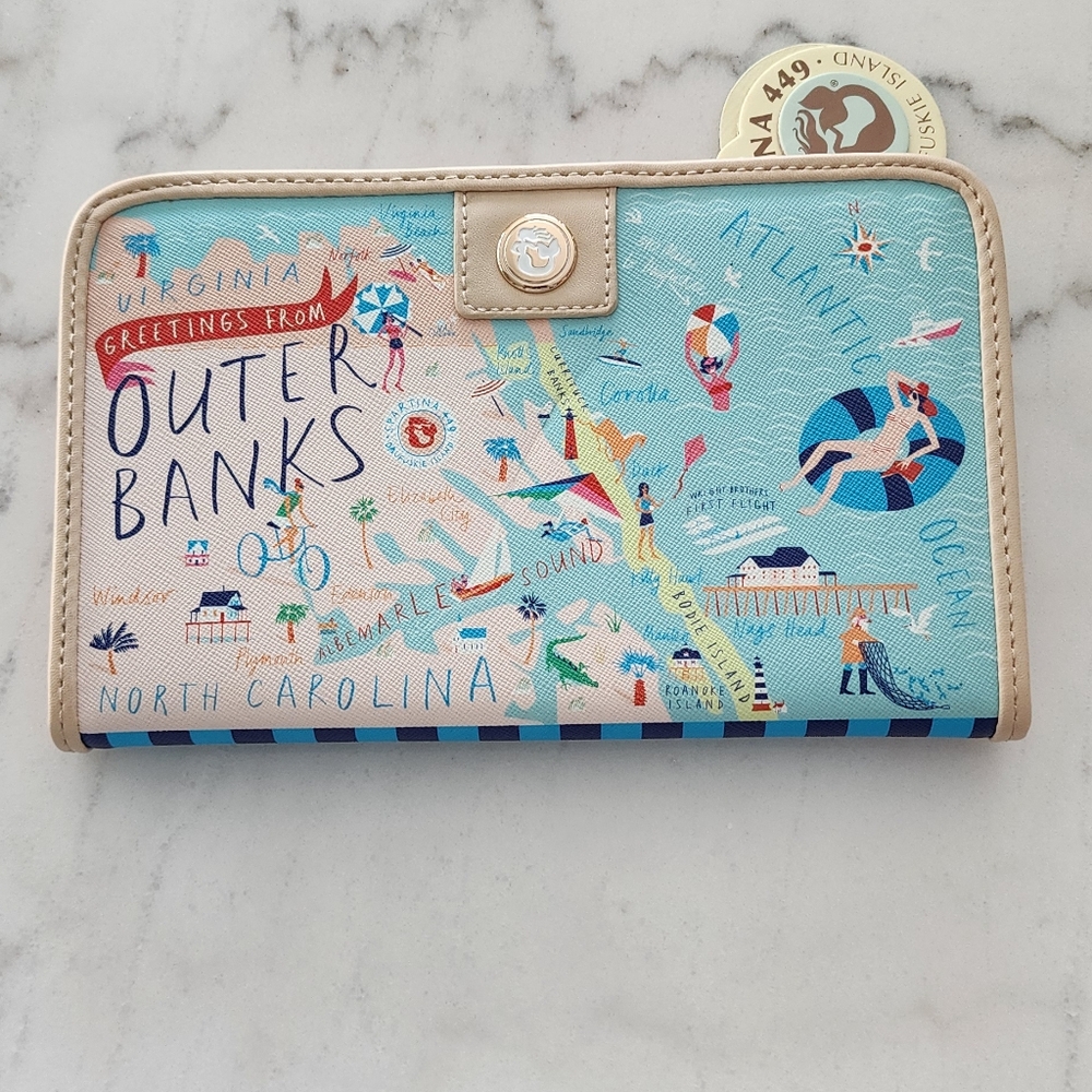 Spartina OUTER BANKS NC Snap Wallet